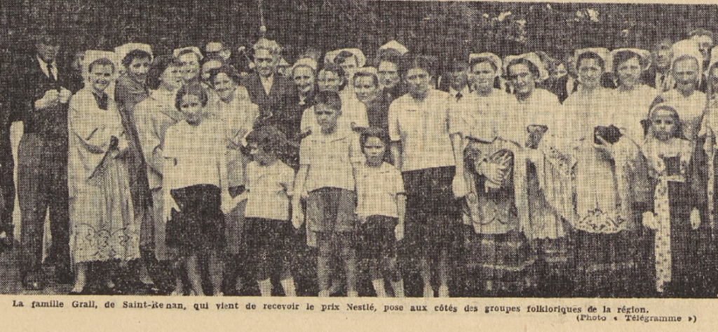 Saint Renan Famille Grall Le Télégramme 9 Août 1954