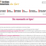 Archives départementales du Gers nouveautés en ligne