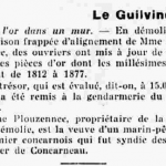 Le Guilvinec de l'or dans les murs Le Finistère 15 Janvier 1938