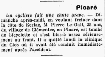 Ploaré Pierre Le Gall Le Finistère 7 Mai 1938