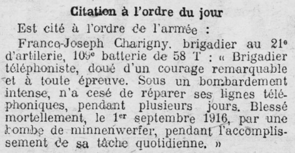 Charigny France Joseph