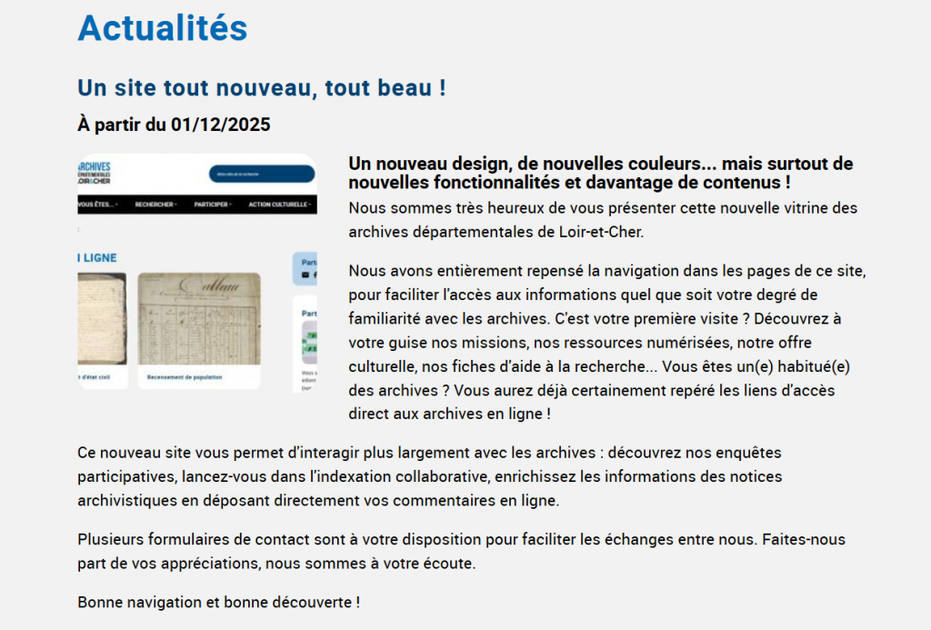 Actualité archives Loir et Cher