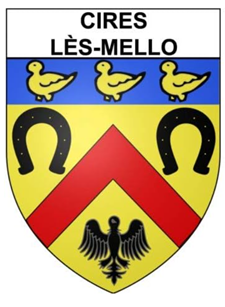 Cires-lès-Mello 60 ville Stickers blason