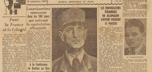 Le Télégramme 18 septembre 1944 général de gaulle