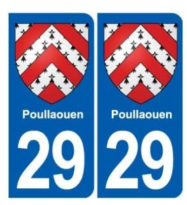 Poullaouen blason autocollant