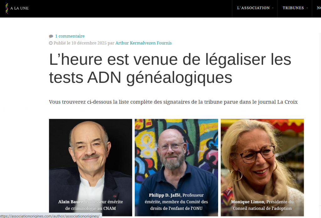 Tests ADN généalogiques