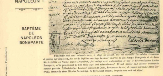 Acte de naissance Napoléon 1er 21 Juillet 1771