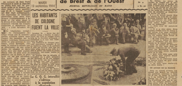 Eisenhower sur la tombe du soldat inconnu Paris Le Télégramme 19 Septembre 1944
