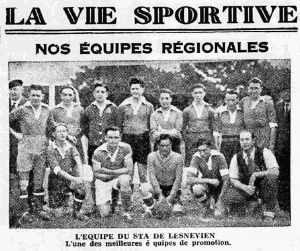 Lesnevien Equipe du STA Le Petit Breton 11 octobre 1936