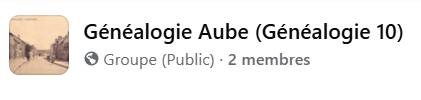 Groupe de partage Facebook Généalogie Aube
