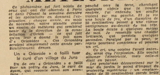 Le Télégramme de Brest et de l'Ouest 1955-11-21 Météores Syam Jura