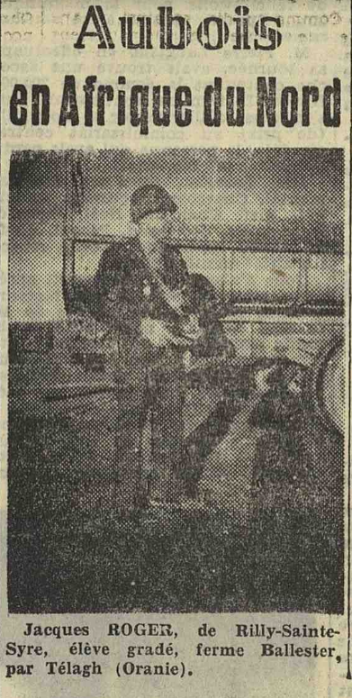 Roger Jacques Rilly-Sainte-Syre ferme Ballester Est Eclair 4 Février 1957