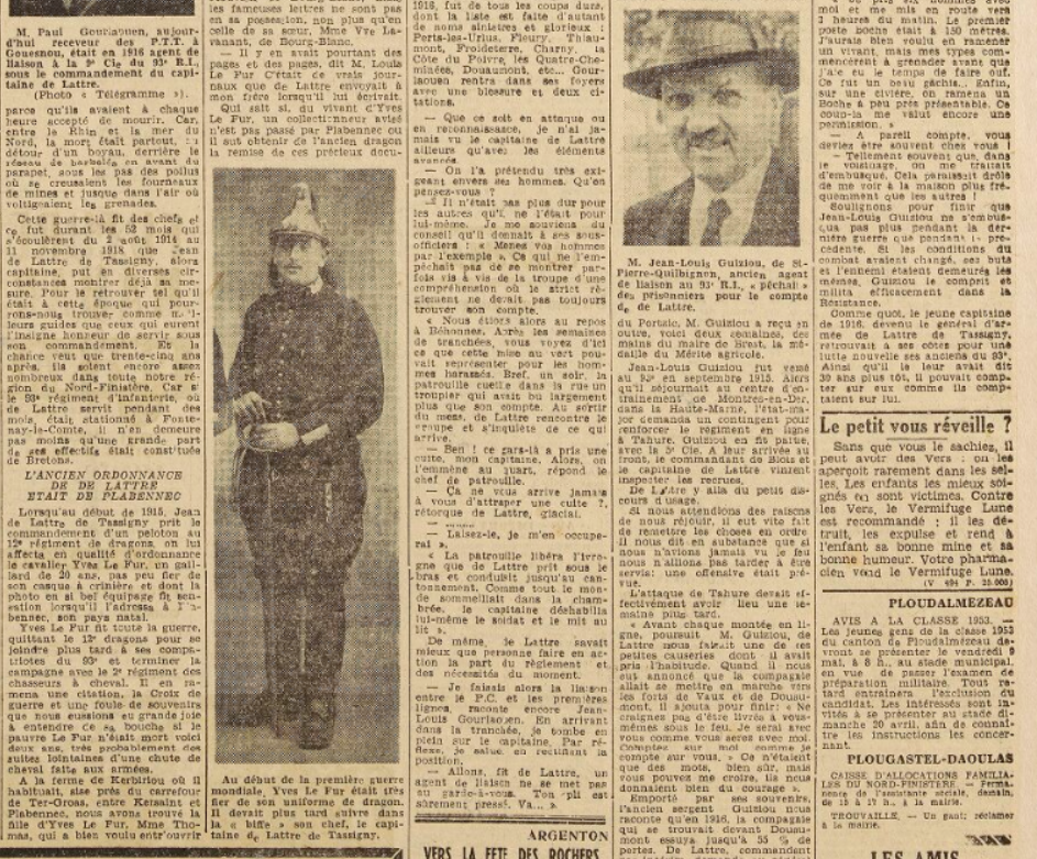 93e Régiment d'infanterie 2 Le Télégramme 16 Avril 1952