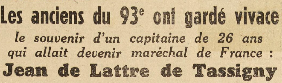 Anciens du 93e Régiment d'infanterie Le Télégramme 16 Avril 1952