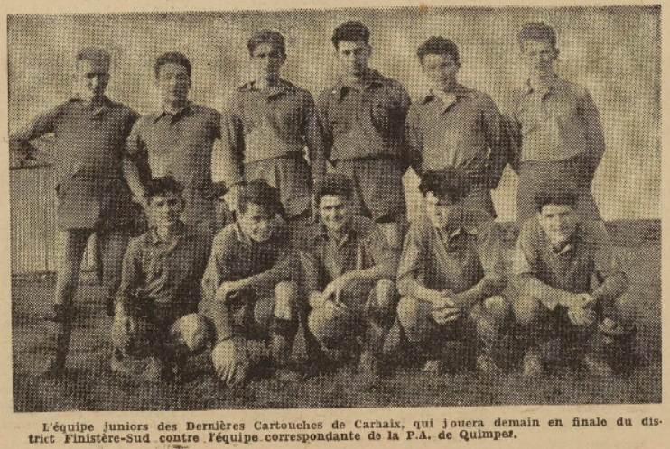 Equipe juniors Carhaix Le Télégramme 23 Février 1952