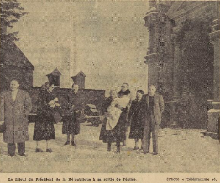 Ploubezre filleul président de la république 05 Janvier 1955