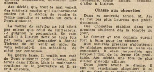 Campigny Eure Aze Le Télégramme de Brest et de l'Ouest 23 Février 1954