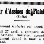 Guirriec Armand Cour d'Assises du Finistère Le Finistère 6 Mai 1939
