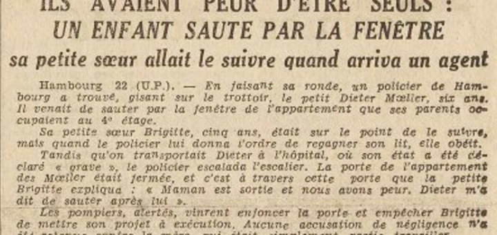 Hambourg Moeller Dieter Le Télégramme de Brest et de l'Ouest 23 Février 1954