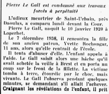 Loperhet Le Gall Pierre Le Finistère 6 Mai 1939