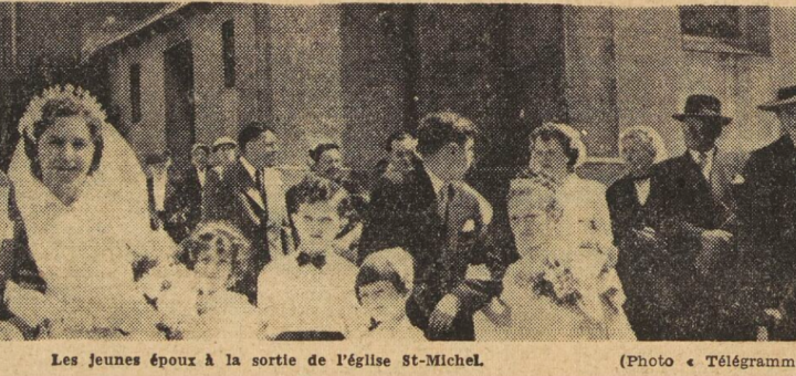 Mariage Le Drévo Henri Huido Ginette Le Télégramme 15 Juin 1955