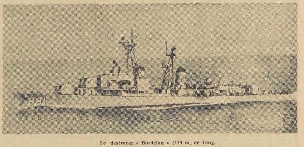 Brest Le destroyer américain Bordelon Le Télégramme de Brest 23 juillet 1954
