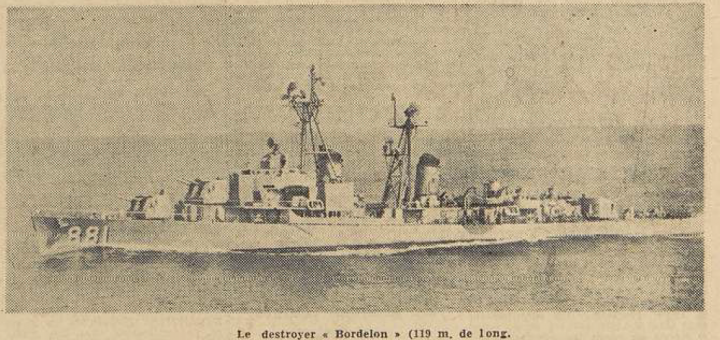 Brest Le destroyer américain Bordelon Le Télégramme de Brest 23 juillet 1954