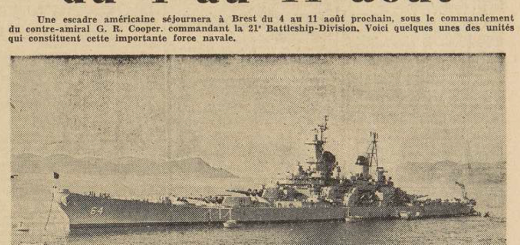 Brest Le navire de ligne américain classe Iowa Le Wisconsin Le Télégramme de Brest 23 juillet 1954