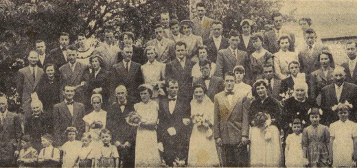 Cast Photo mariage Tanguy Jean-Pierre et Blouet Maria Le Télégramme de Brest 6 Septembre 1955