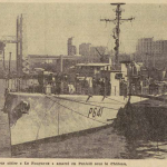 Escorteur côtier Le Fougueux à Brest 1955