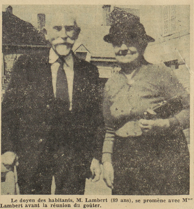 Gespunsart Mr Lambert doyen de la commune l'Ardennais 11 juillet 1955