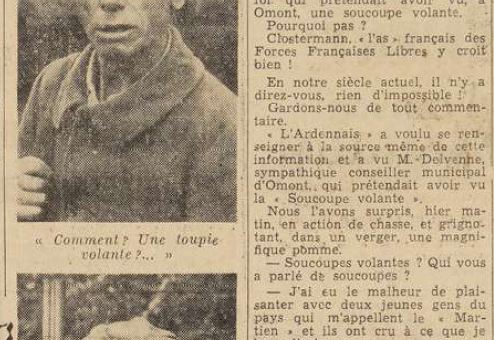 La soucoupe volante d'Omont L'Ardennais 23 septembre 1954