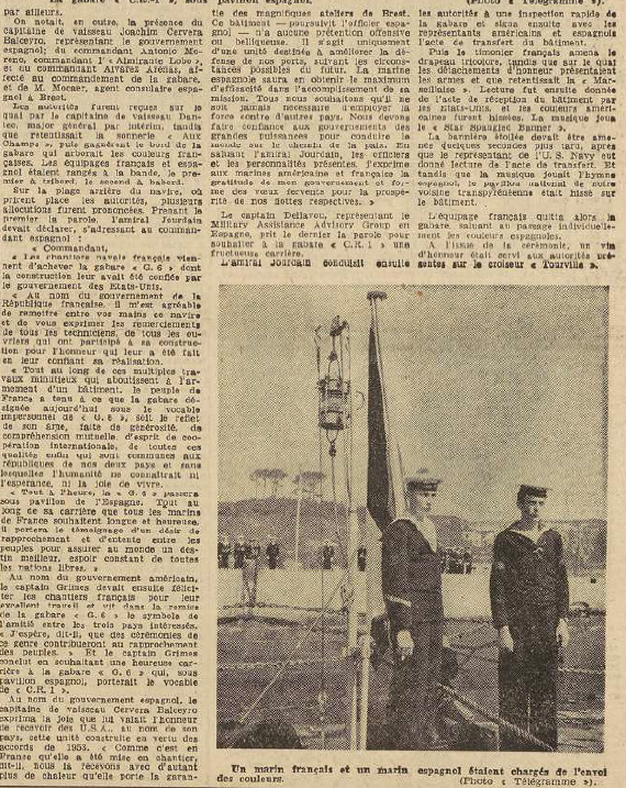Lagabare C-R-1 article Le Télégramme de Brest 30 Juillet 1955