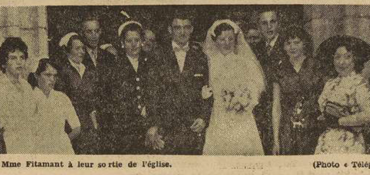 Landerneau mariage Fitamant Le Télégramme 25 Juillet 1955