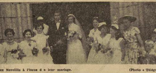 Landerneau mariage Novellis Le Télégramme 25 Juillet 1955