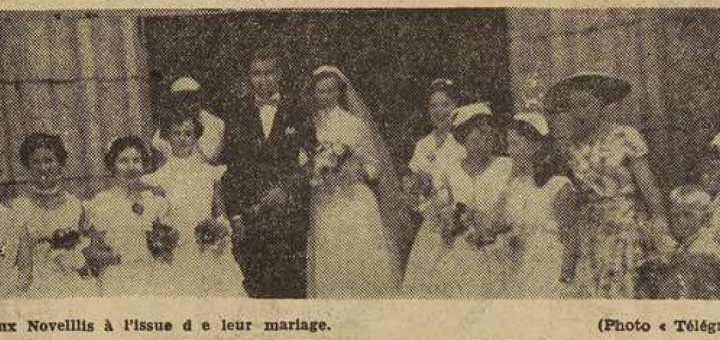 Landerneau mariage Novellis Le Télégramme 25 Juillet 1955