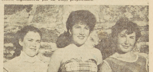 Locquirec Reine 1953 Goaziou Annick Goaziou Jacqueline et Clech Yvette demoiselles d'honneur Le Télégramme de Brest 4 Août 1953