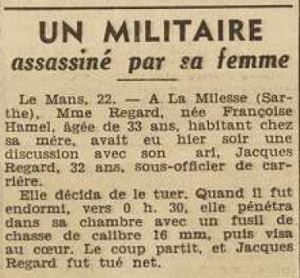 Milesse Hamel Françoise Regard Jacques Le Télégramme de Brest 23 Juillet 1955