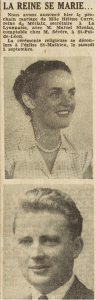 Morlaix Mariage de la Reine Corre Hélène avec Nicolas Marcel Le Télégramme 28 août 1953
