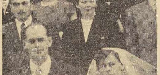 Plouescat Mariage Louis Autret et Abalnin Marie Le Télégramme de Brest 21 juillet 1954