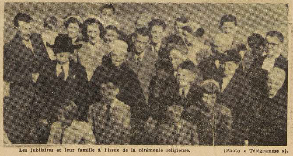 Plougonvelin Famille Morvan François et Mao Joséphine Le Télégramme de Brest 5 Septembre 1955