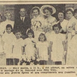 Ploujean mariage Mr Bescond avec Mlle Tilly Le Télégramme de Brest 21 juillet 1954