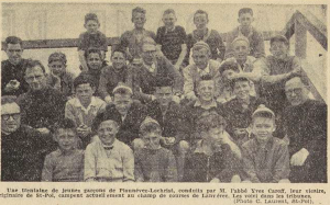 Plounévez-Lochrist jeunes garçons campent à Lanvérec Le Télégramme de Brest 23 juillet 1954