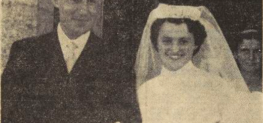 Portsall Photo mariage Abily F avec Bellec Yvette Le Télégramme de Brest 8 Septembre 1955