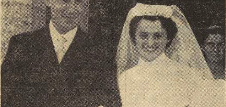 Portsall Photo mariage Abily F avec Bellec Yvette Le Télégramme de Brest 8 Septembre 1955