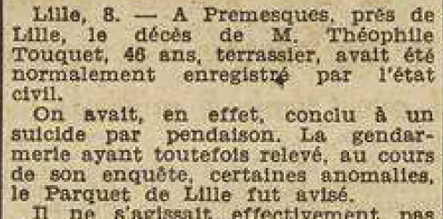 Prémesques Touquet Théophile Le Télégramme de Brest 29 Juillet 1955