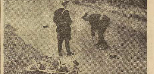 Saint-Thégonnec collision entre une moto et un cyclomoteur Le Télégramme de Brest 12 septembre 1955