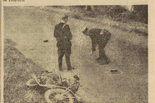Saint-Thégonnec collision entre une moto et un cyclomoteur Le Télégramme de Brest 12 septembre 1955
