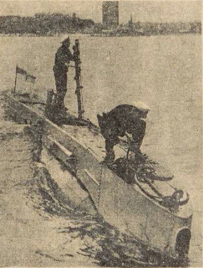 Sous-marin de poche britannique X B 7 Le télégramme de Brest 1 Septembre 1950