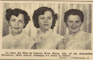 Telgruc Alix Eliane Labasque Annick Le Monze Annie Le Télégramme de Brest 23 Juillet 1955